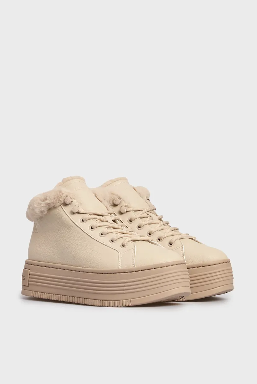 Женские бежевые хайтопы BOLD PLATF LOW LACEUP MG LTH 3