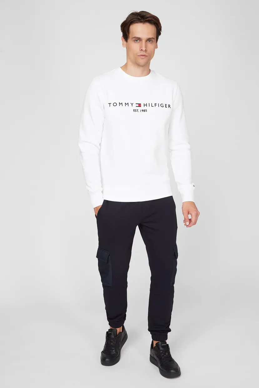 Мужской белый свитшот TOMMY LOGO 5