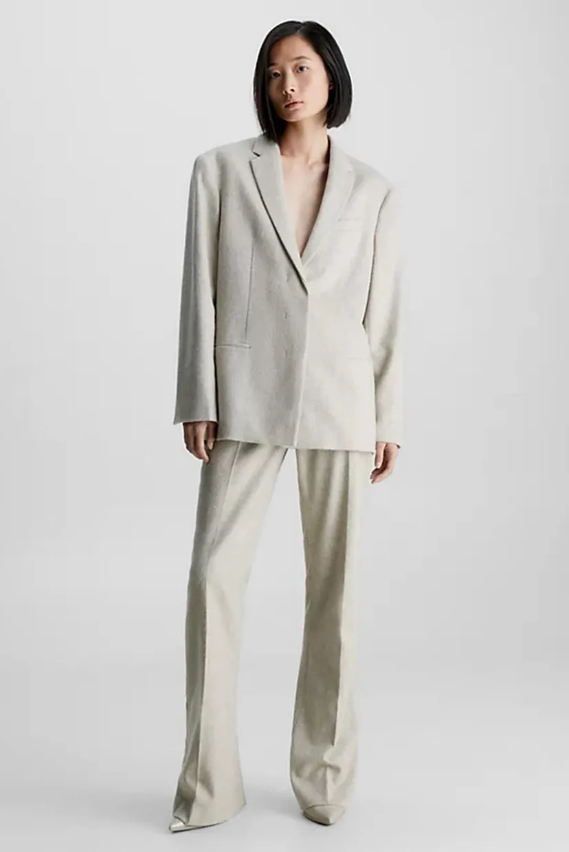 Брюки FLANNEL WOOL SLIM STRAIGHT PANTS 4