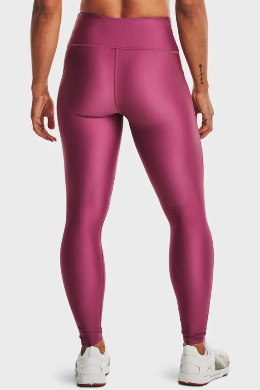 Женские розовые тайтсы UA HG Armour Shine Leg NS-PNK 3