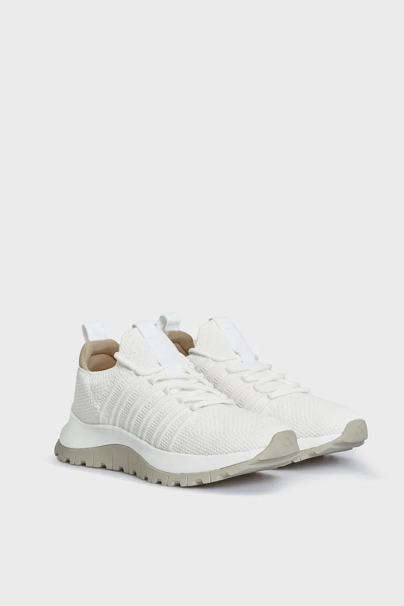Женские белые кроссовки KNIT RUNNER LACE UP 8