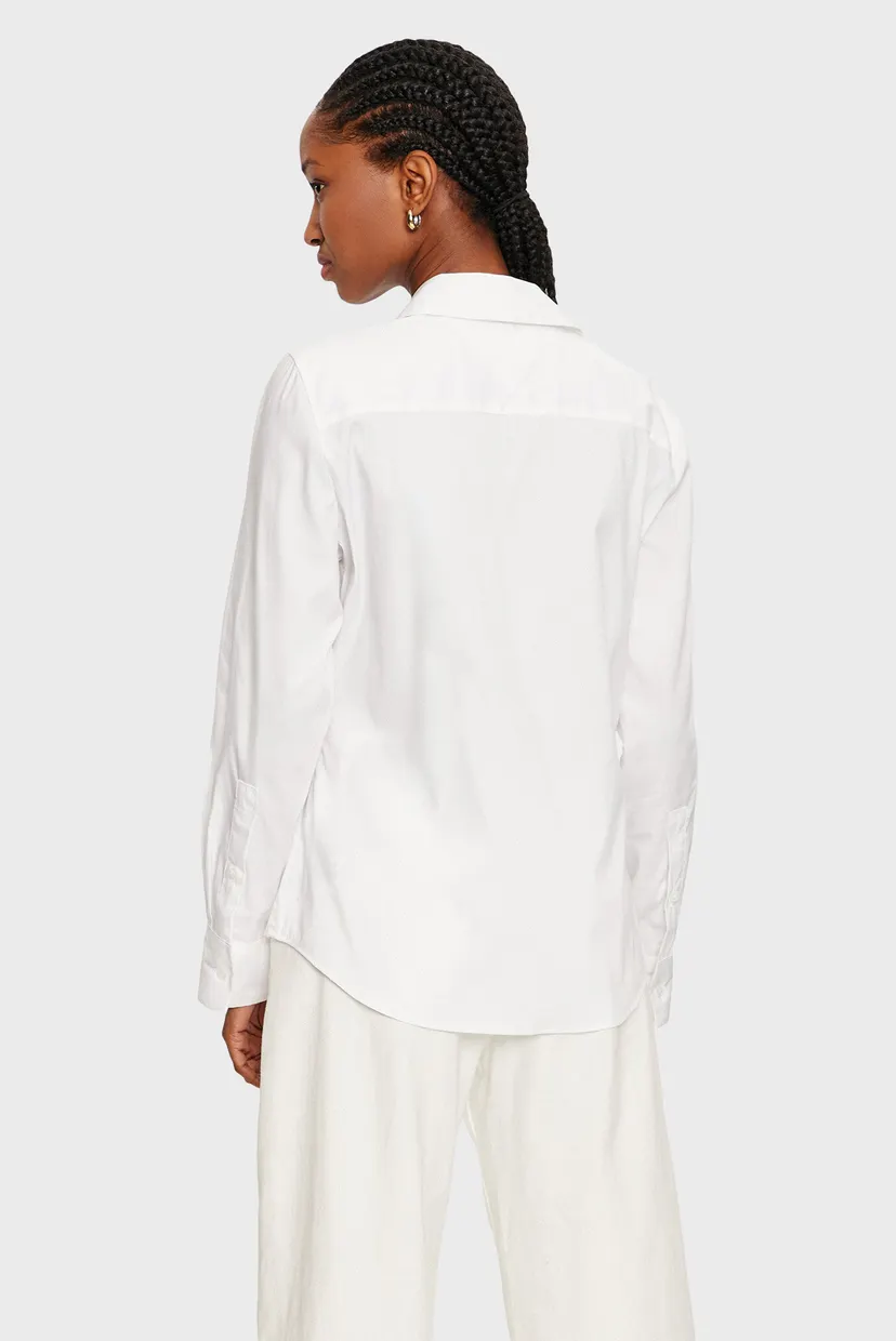 Женская белая рубашка ESS POPLIN REGULAR SHIRT 4