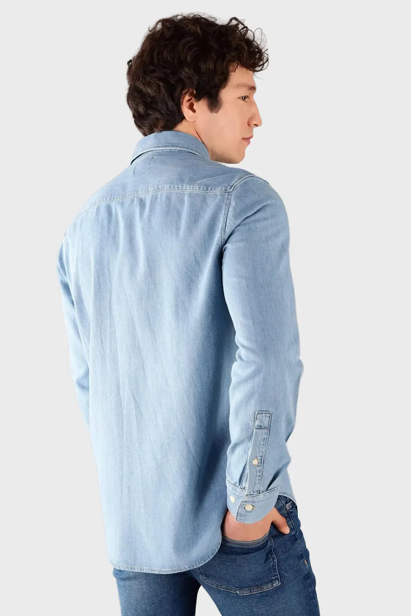 Рубашка LYOCELL BLEACHED BLUE L S SHIRT 3