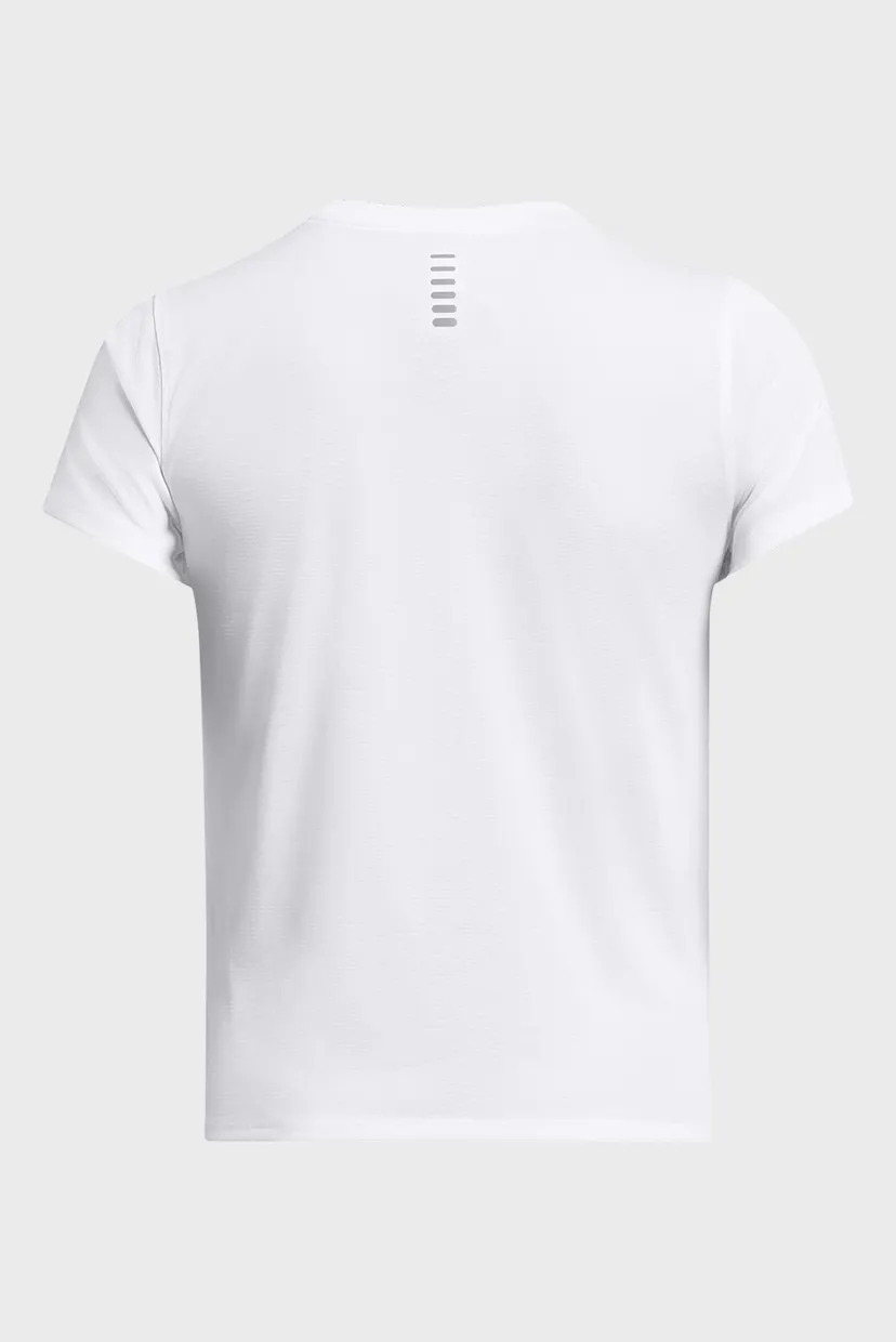 Женская белая футболка UA LAUNCH SHORTSLEEVE 4