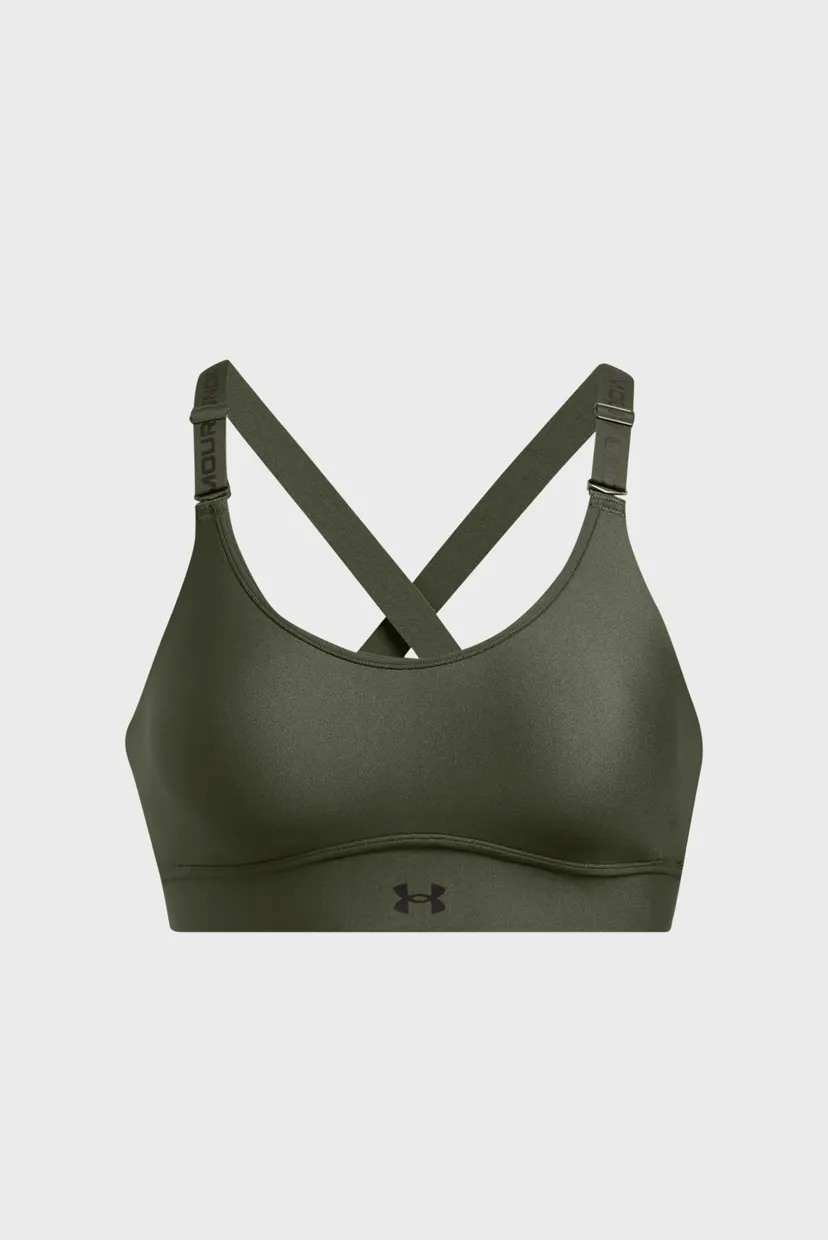 Женский зеленый топ UA Infinity Mid 2.0 Bra 3