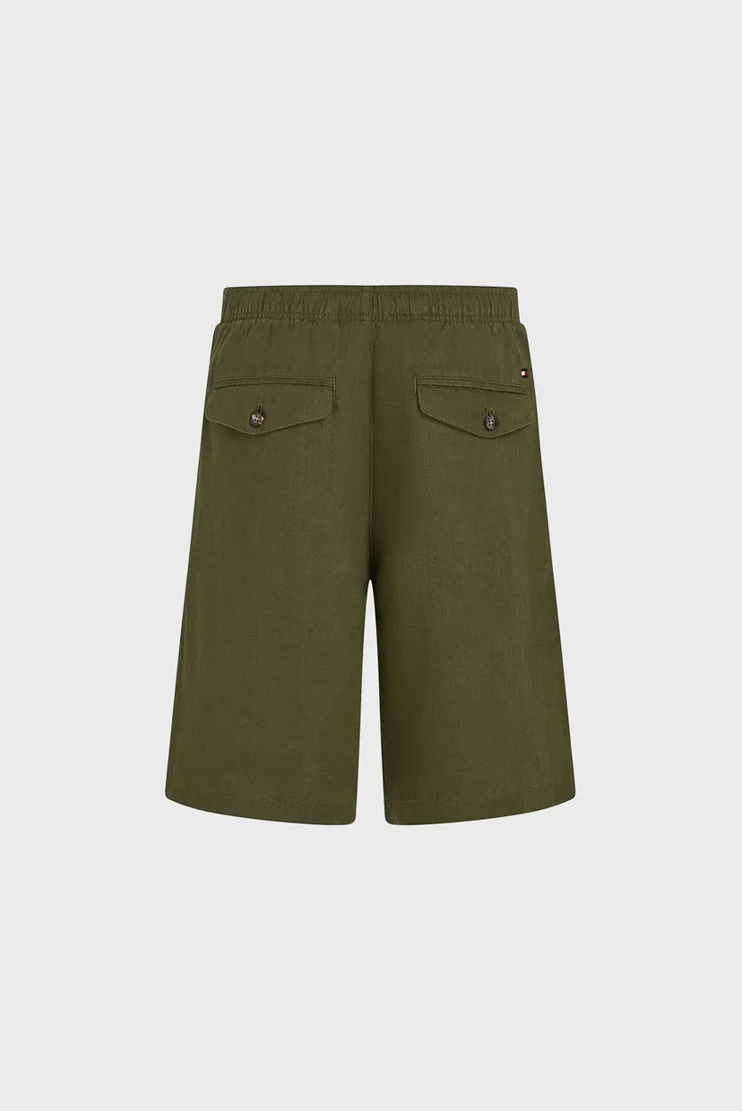 Мужские оливковые льняные шорты HARLEM PO LINEN 6