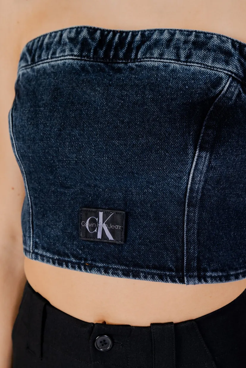 Топ DENIM TUBE TOP 3