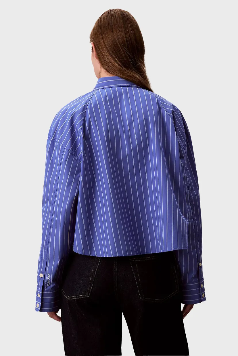 Рубашка/YD STRIPE BOXY CROPPED SHIRT 3