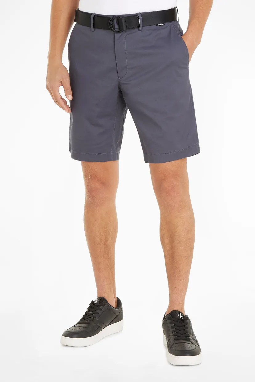 Мужские серые шорты MODERN TWILL SLIM SHORT BELT 4