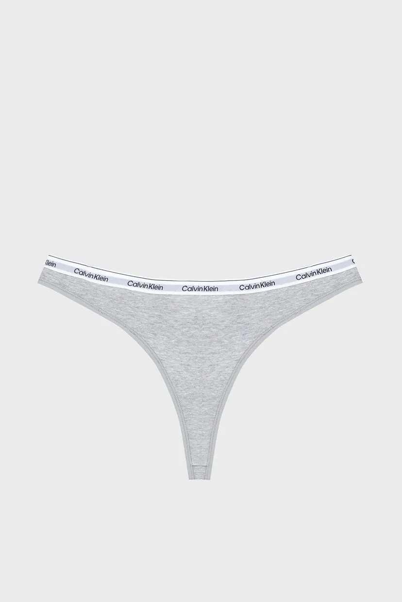 Женские серые трусики THONG 5