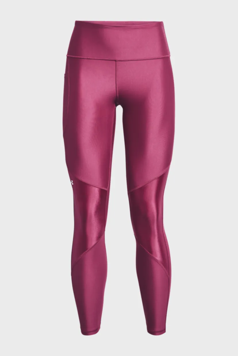 Женские розовые тайтсы UA HG Armour Shine Leg NS-PNK 11