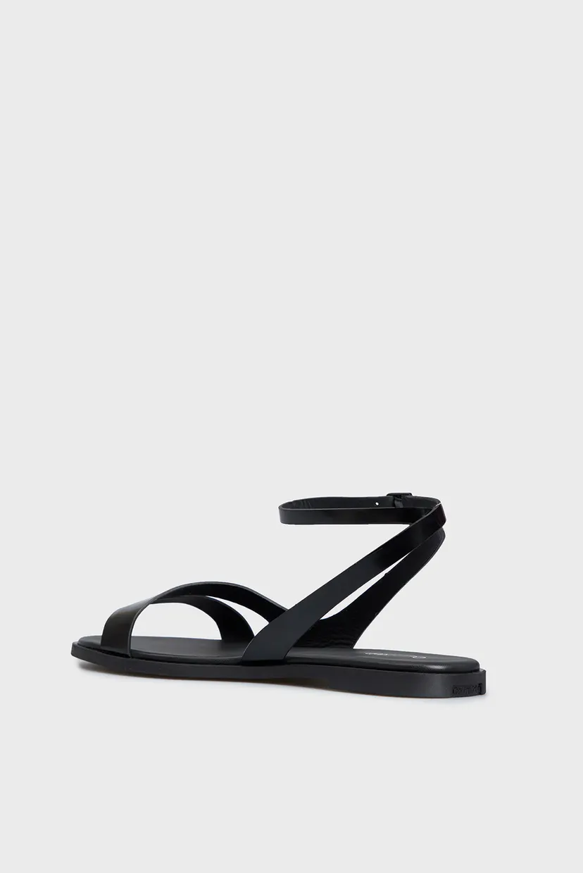 Женские черные кожаные сандалии ALMOND SANDAL 10