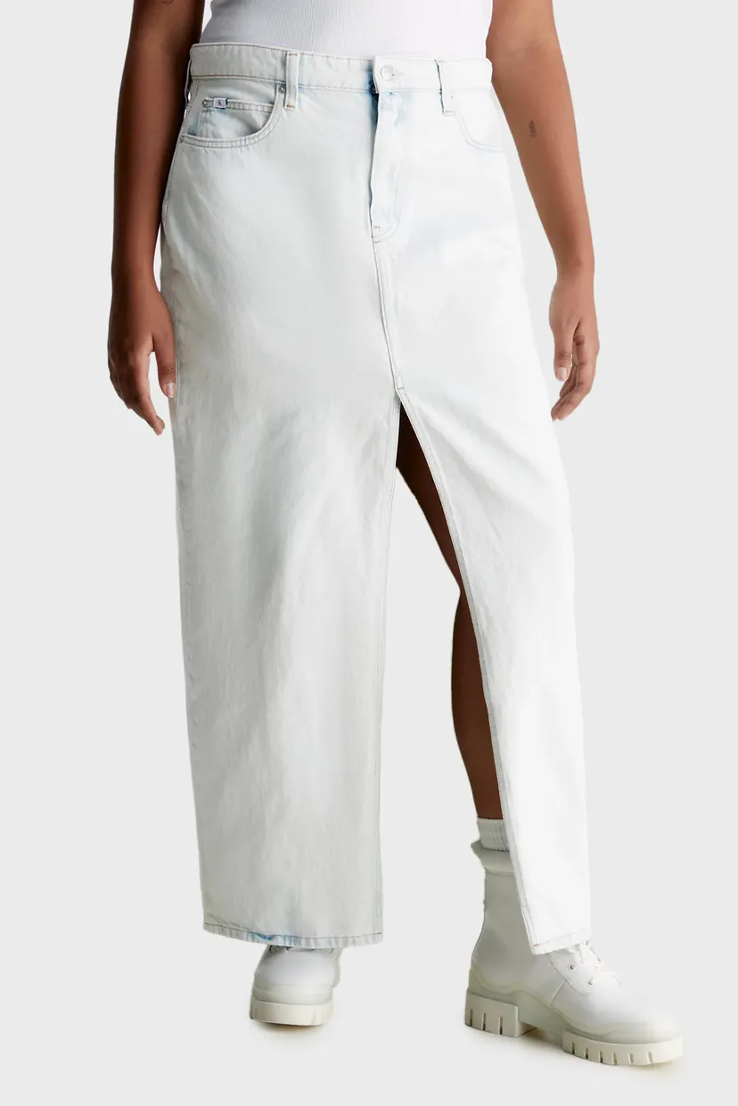 Юбка FRONT SPLIT MAXI DENIM SKIRT 4