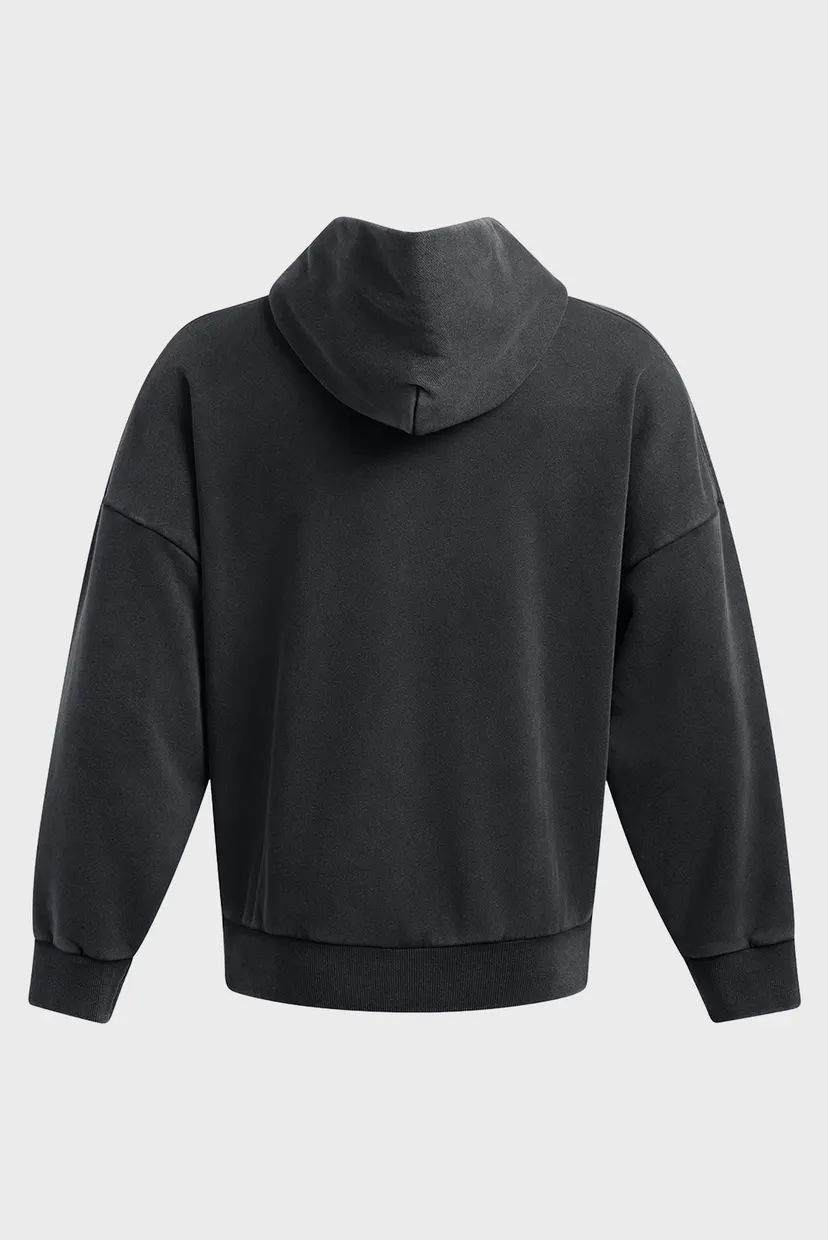 Мужское черное худи UA Icon HWT Flc Wash OS Hood 6