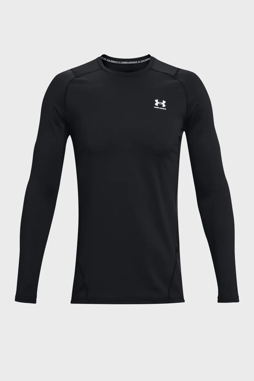 Мужской черный термореглан UA CG Armour Fitted Crew 10