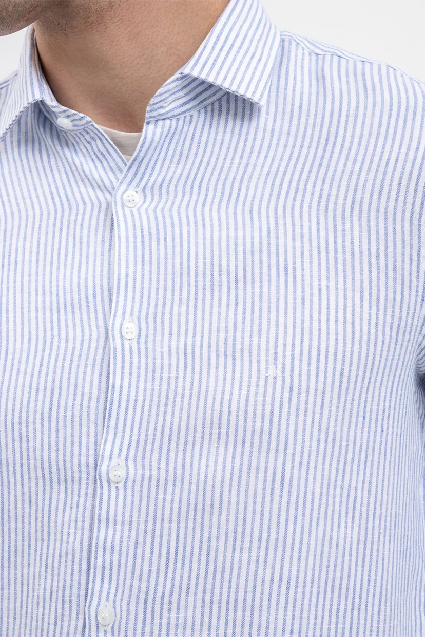 Рубашка LINEN STRIPE SLIM SHIRT 4