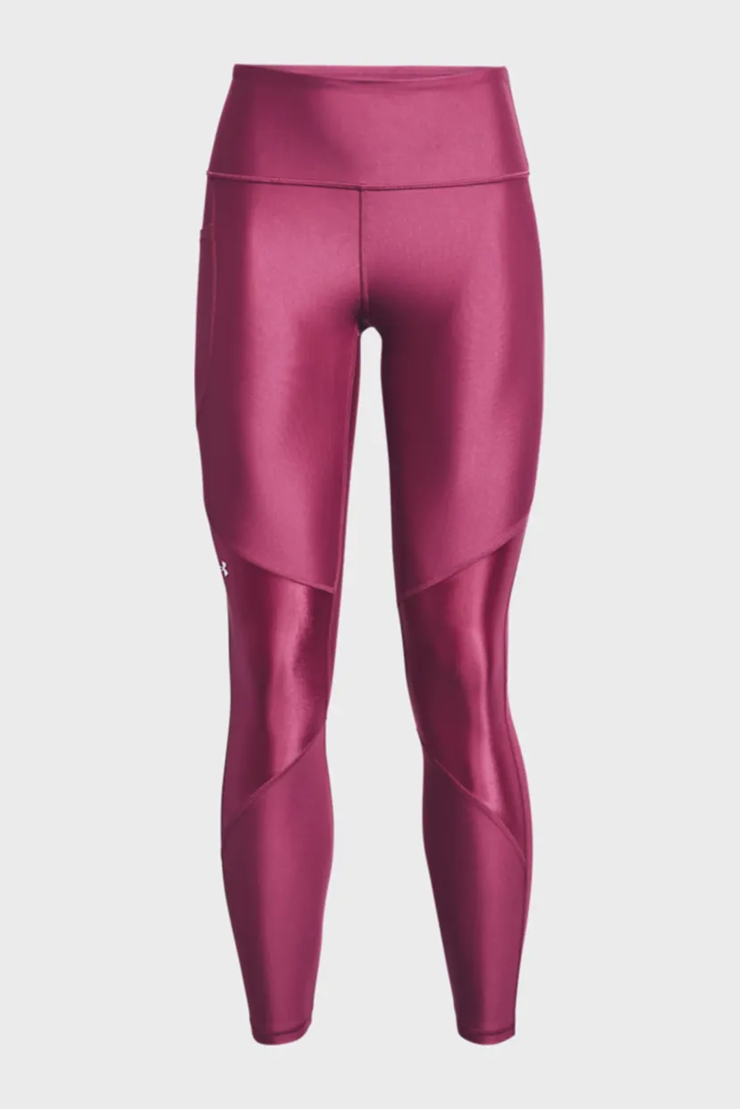 Женские розовые тайтсы UA HG Armour Shine Leg NS-PNK 5