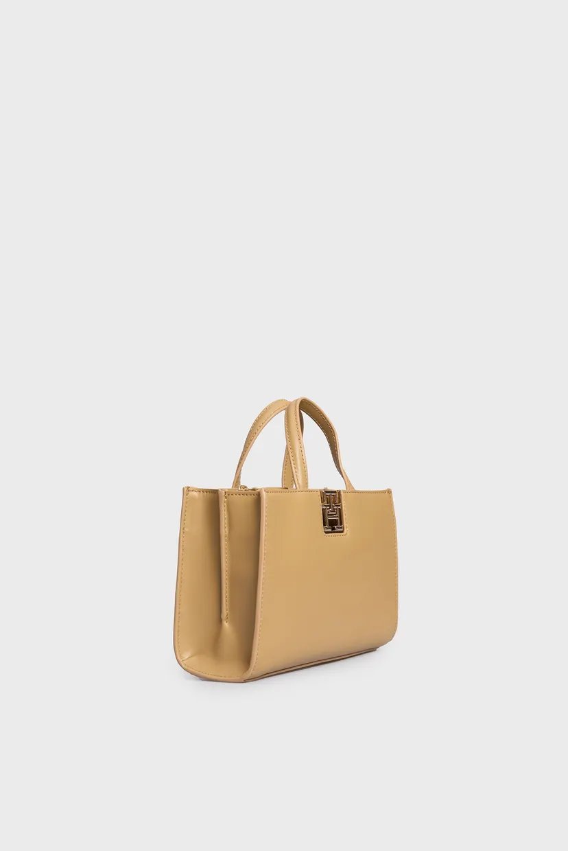 Женская бежевая сумка TH RESET MINI TOTE 3