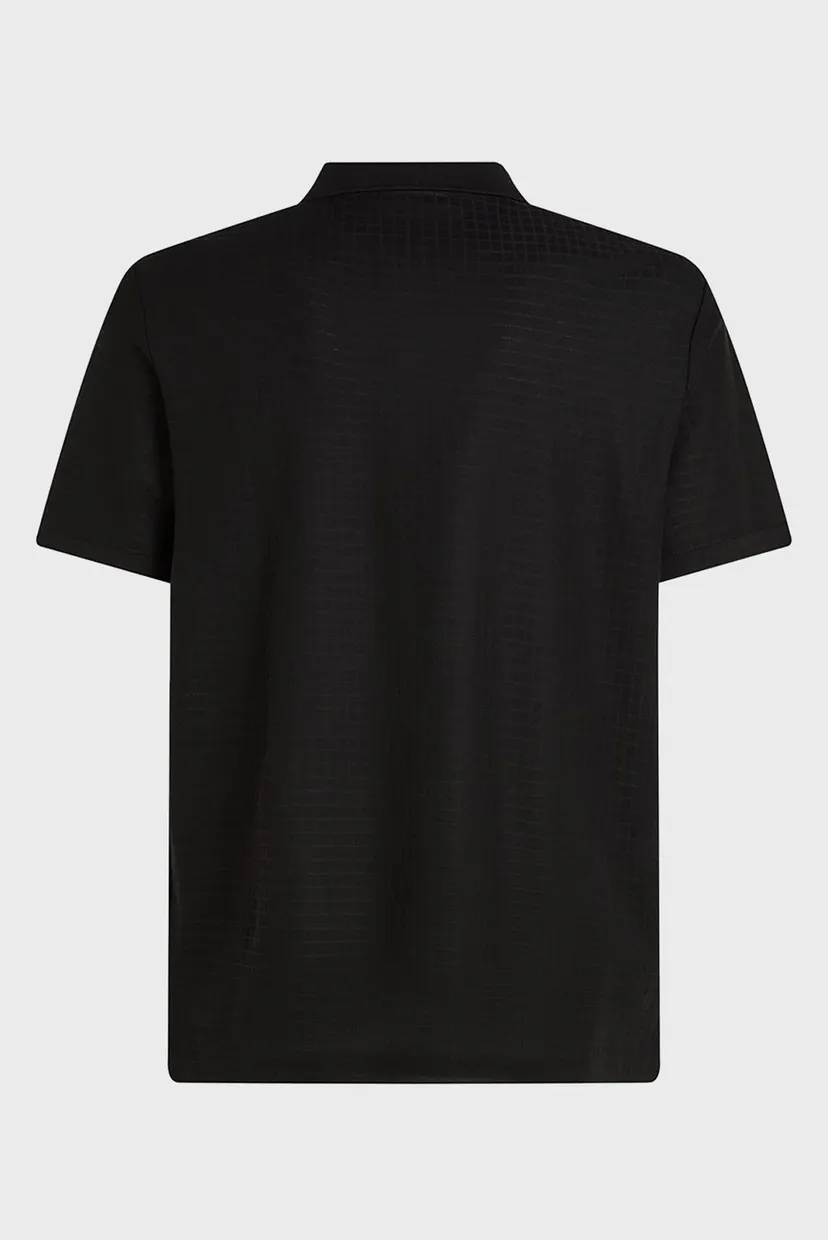 Мужское черное поло MERCERIZED JACQUARD 6