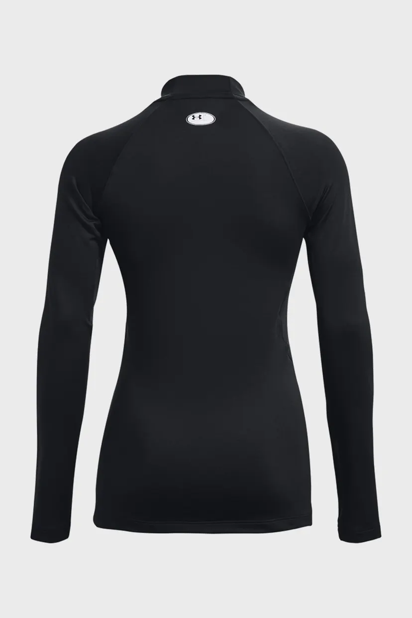 Женский черный лонгслив UA CG Authentics Mockneck-BLK 6