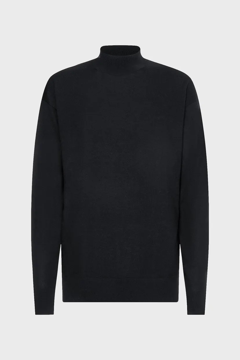 Мужской черный шерстяной гольф SUPERIOR WOOL MOCK NECK 10