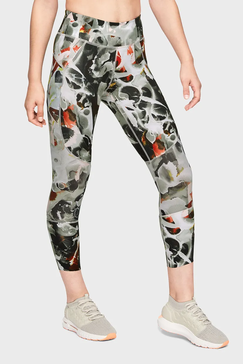 Женские тайтсы UA SpeedPocket Printed Run Crop 6
