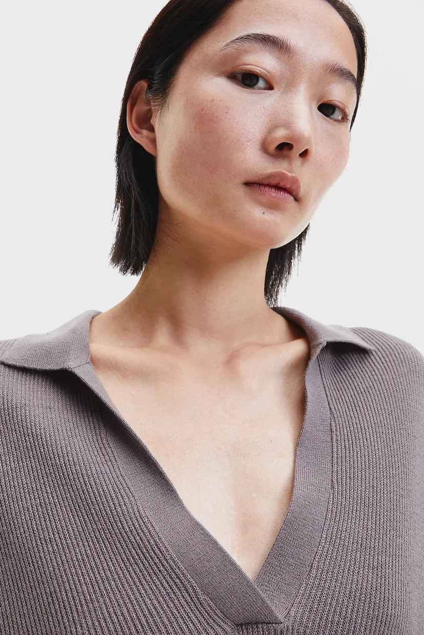 Свитер RIB OPEN NECK SWEATER 4