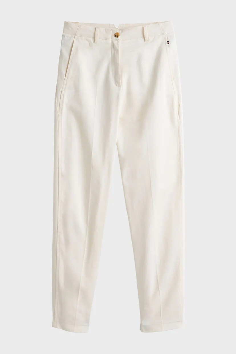 Женские белые чиносы COTTON BARREL RELAXED STR CHINO 5
