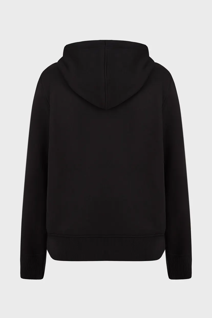 Мужское черное худи LOGO TAPE ZIP THROUGH HOODIE 7