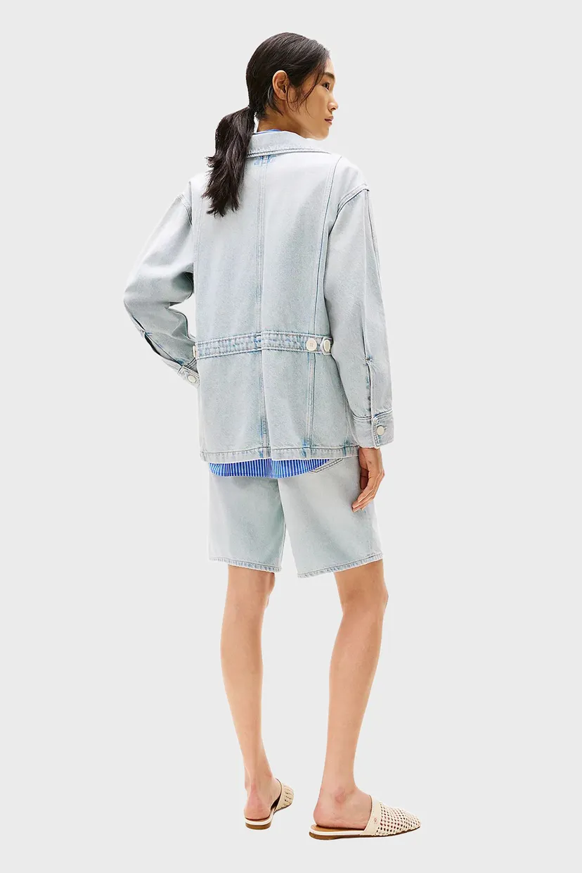 Женская голубая джинсовая куртка OVERSIZED 3