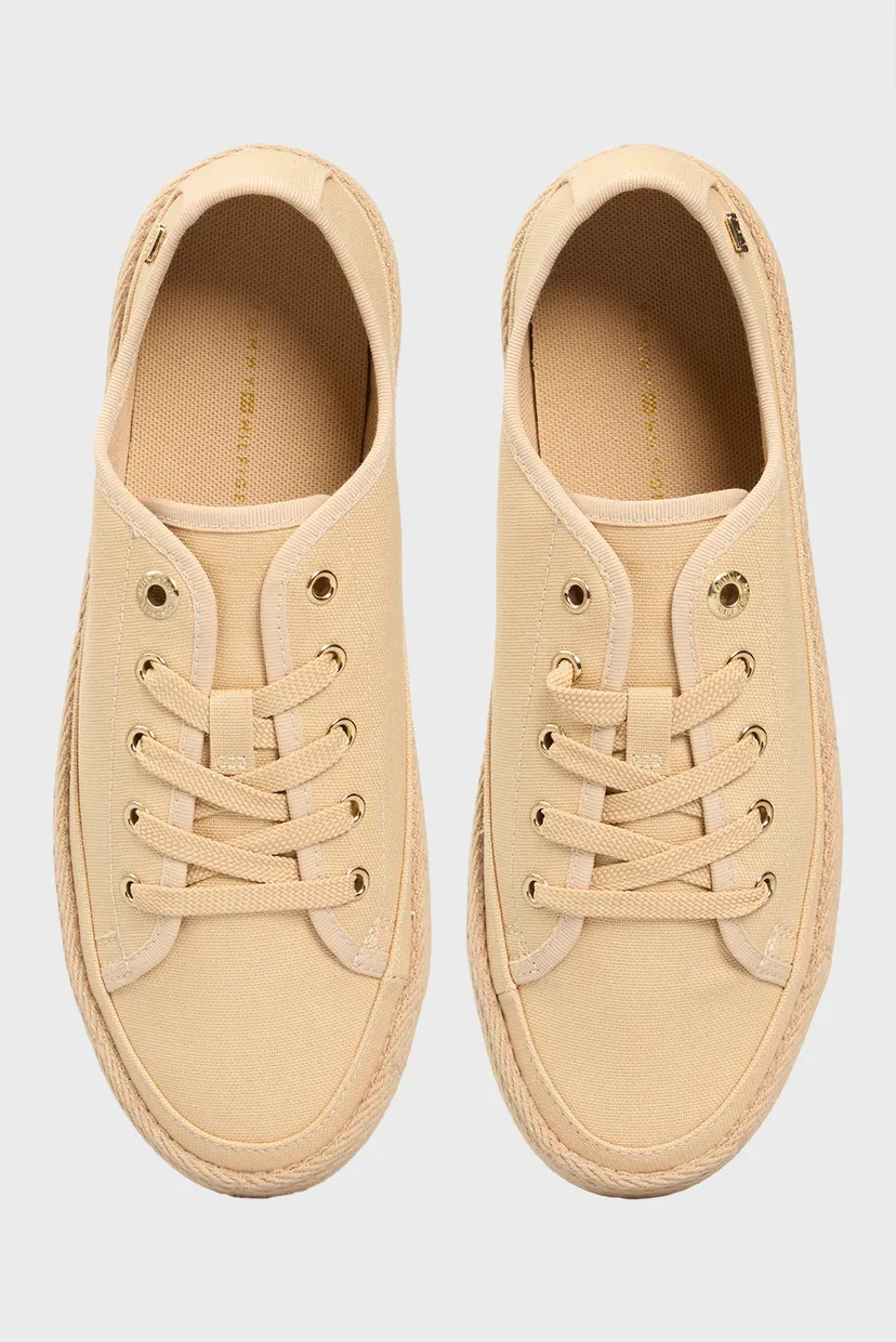 Женские бежевые кеды ESPADRILLE 4