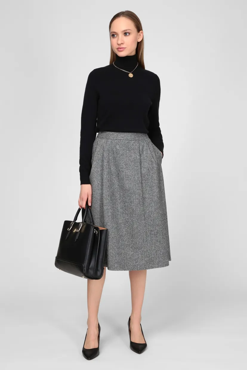 Женская серая юбка CASHMERE WOOL BLEND 7