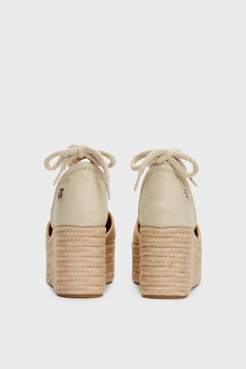 Босоножки CLOSED TOE LINEN FLATFORM 5