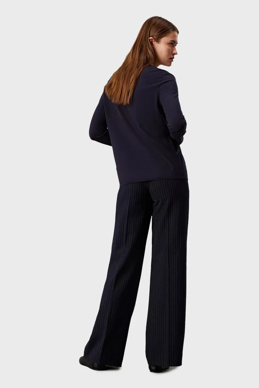 Женские темно-синие брюки в полоску PINSTRIPE WIDE LEG 3