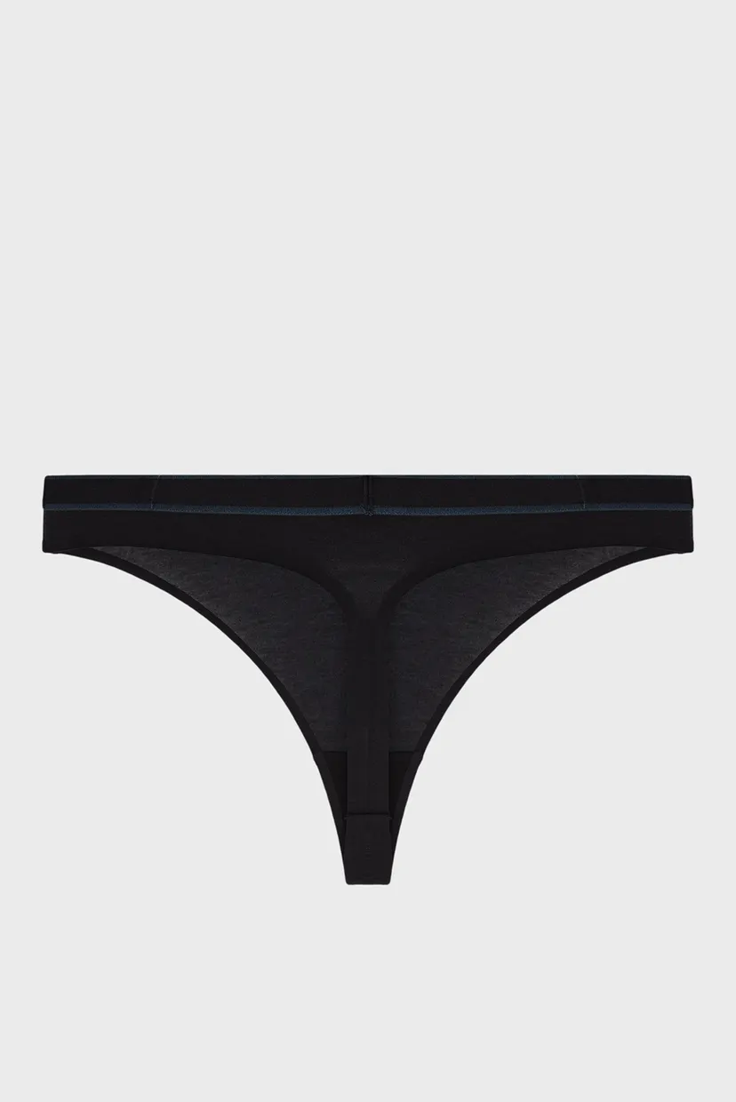 Женские черные трусики THONG 8