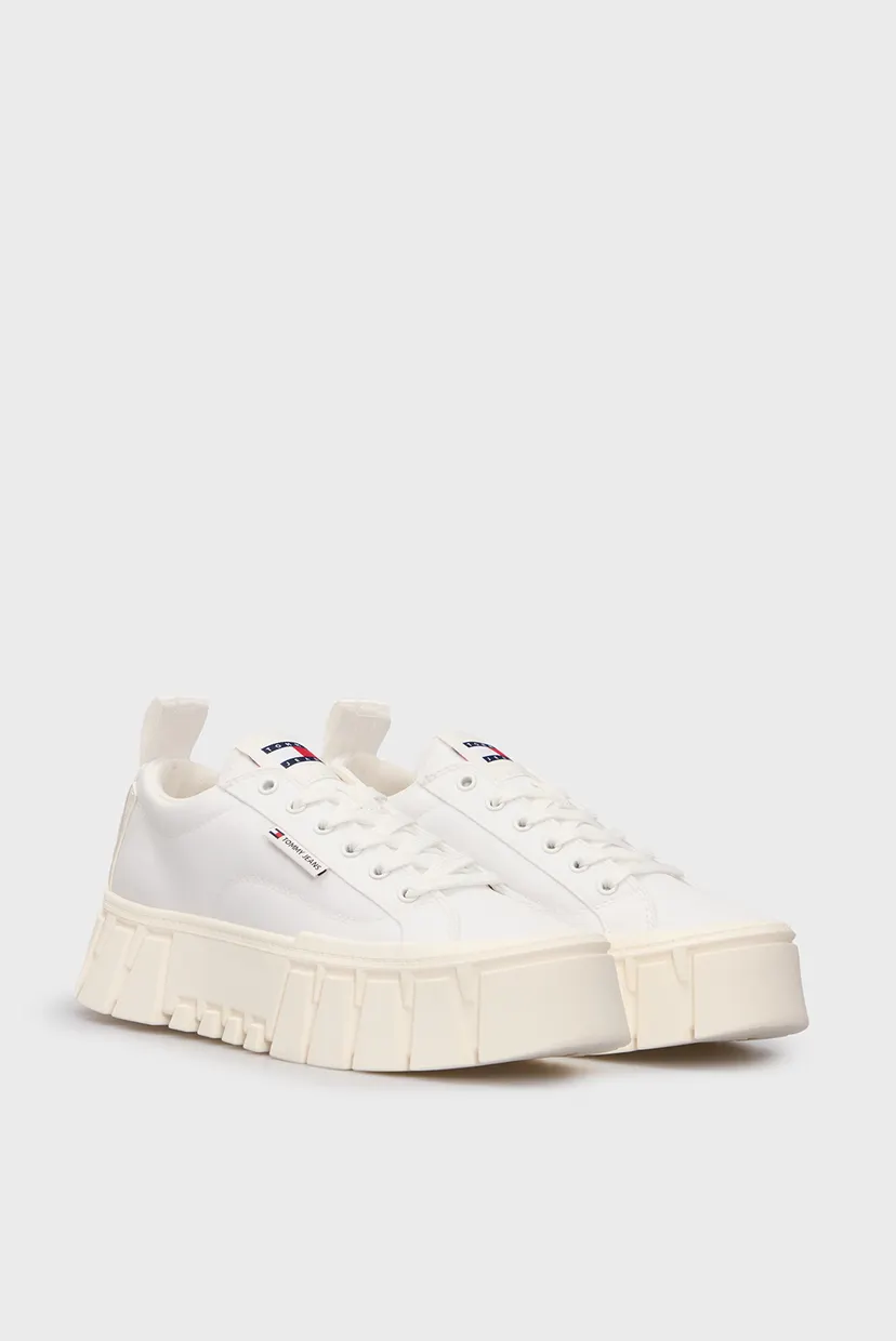 Женские белые сникерсы TJW FLATFORM SNEAKER 3