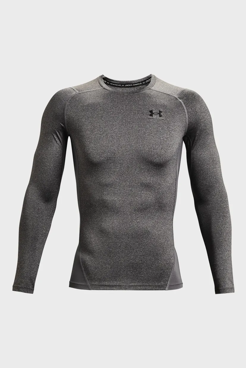 Мужской серый лонгслив UA HG Armour Comp LS 12