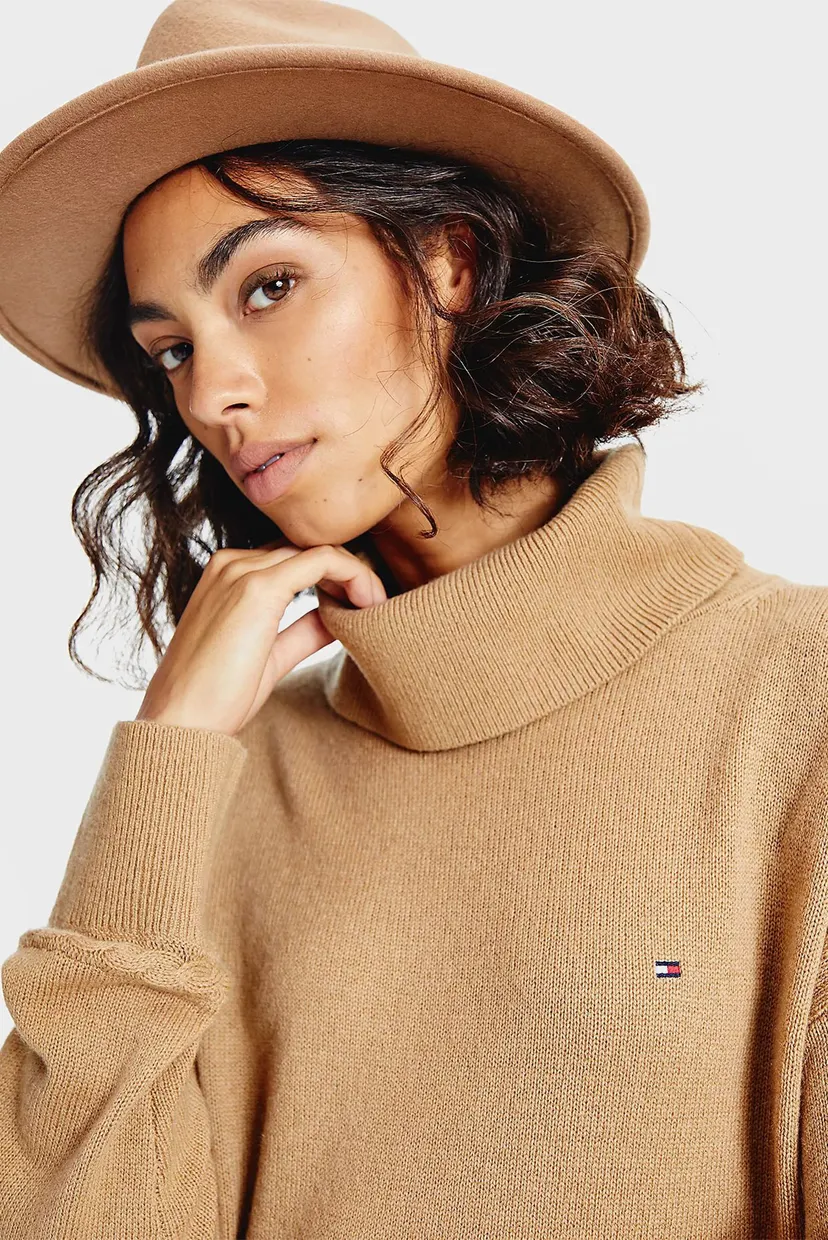 Платье SOFTWOOL ROLL-NK KNEE DRESS LS 3