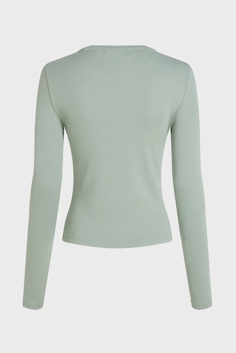 Женский мятный лонгслив WASHED LABEL RIB LONG SLEEVE 6