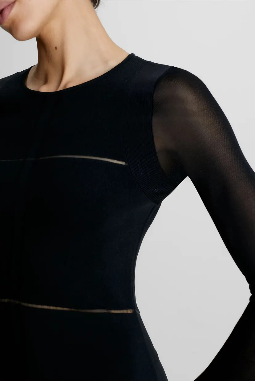 Көйлек SHEER DETAIL KNITTED DRESS 5