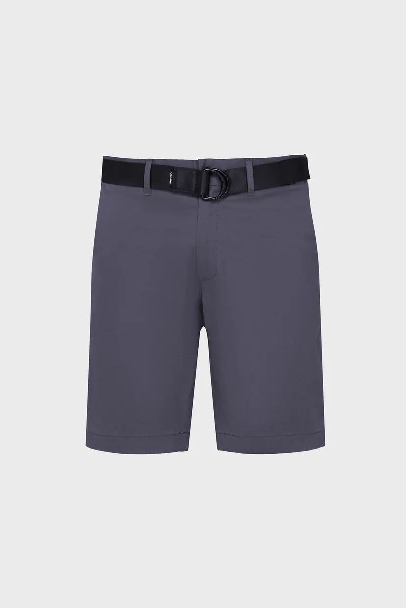 Мужские серые шорты MODERN TWILL SLIM SHORT BELT 8