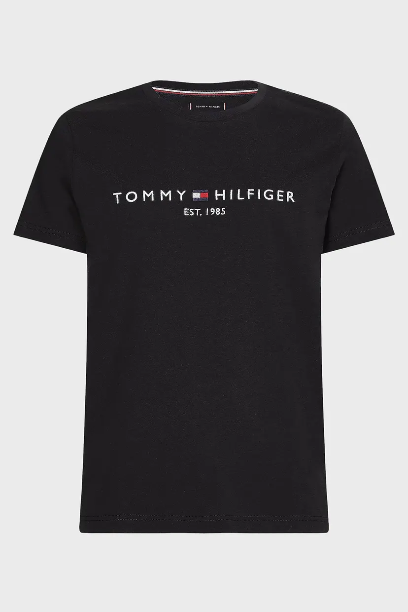 Мужская черная футболка CORE TOMMY LOGO TEE 9