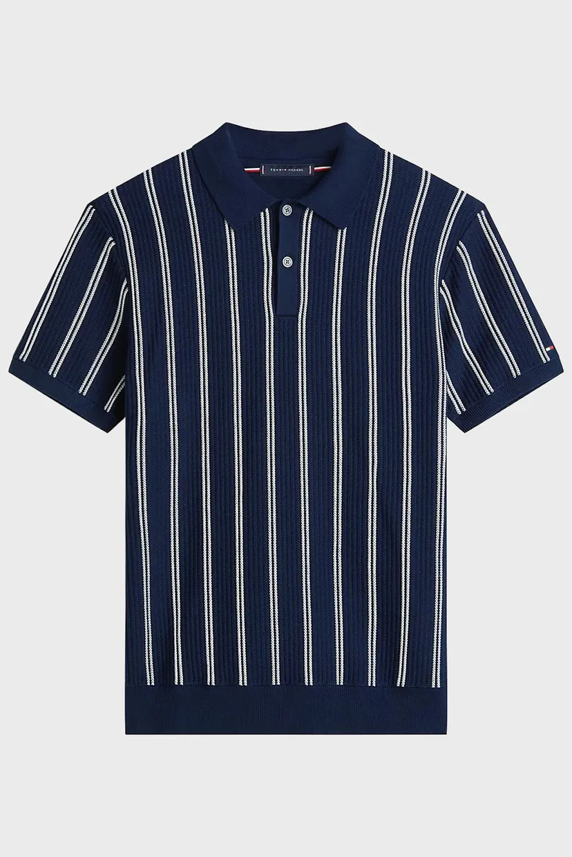 Поло KNITTED VERTICAL STRIPE SS POLO 5