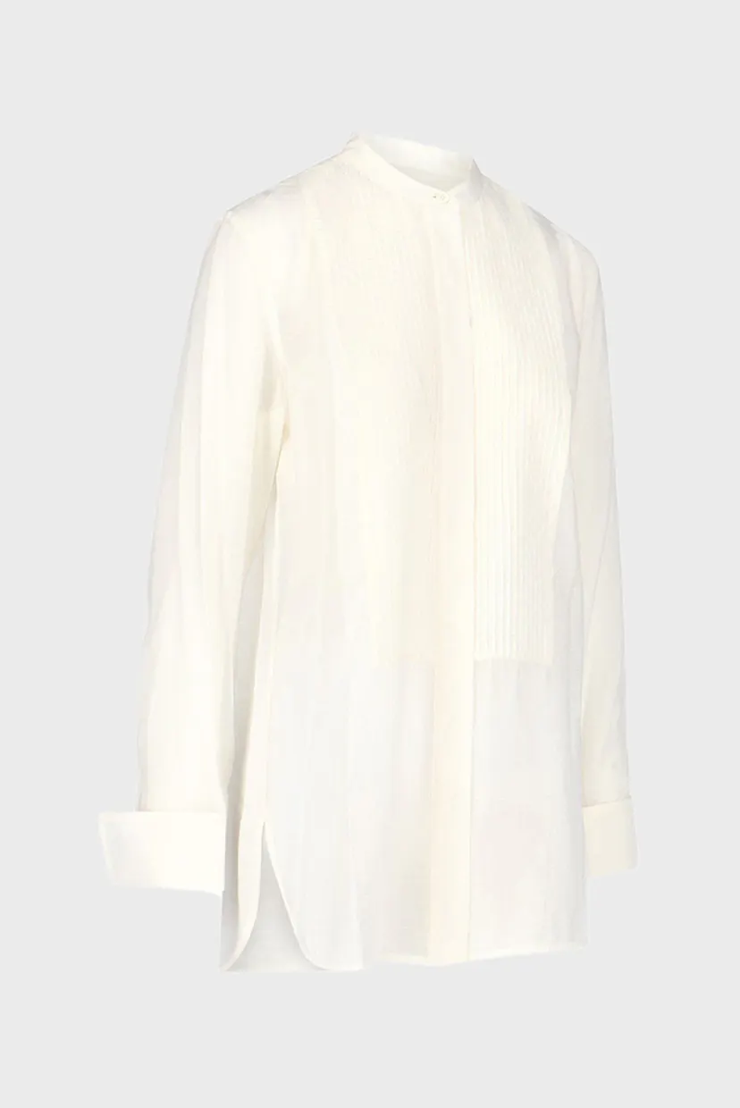 Блузка SHEER TENCEL BIB PLEAT SHIRT 3