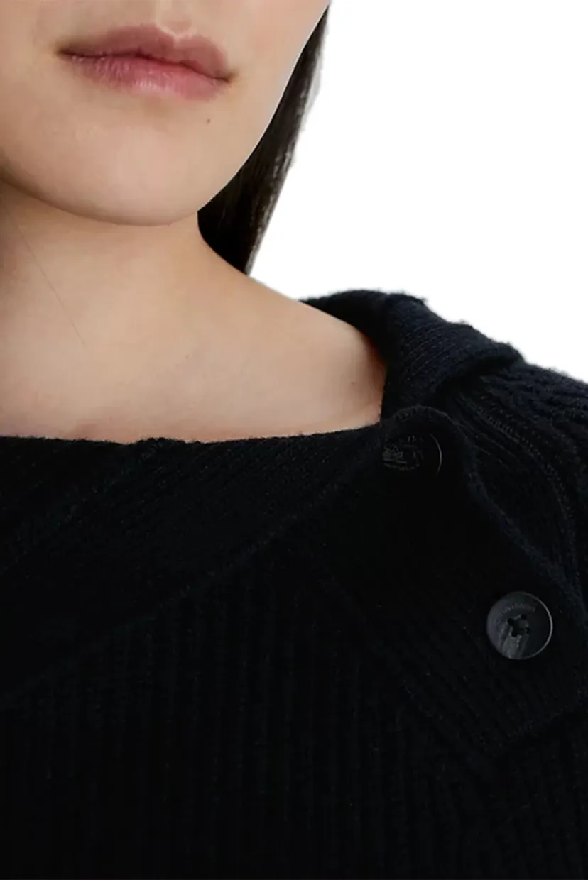 Гольф RECYCLED WOOL BUTTON MOCK NECK 3