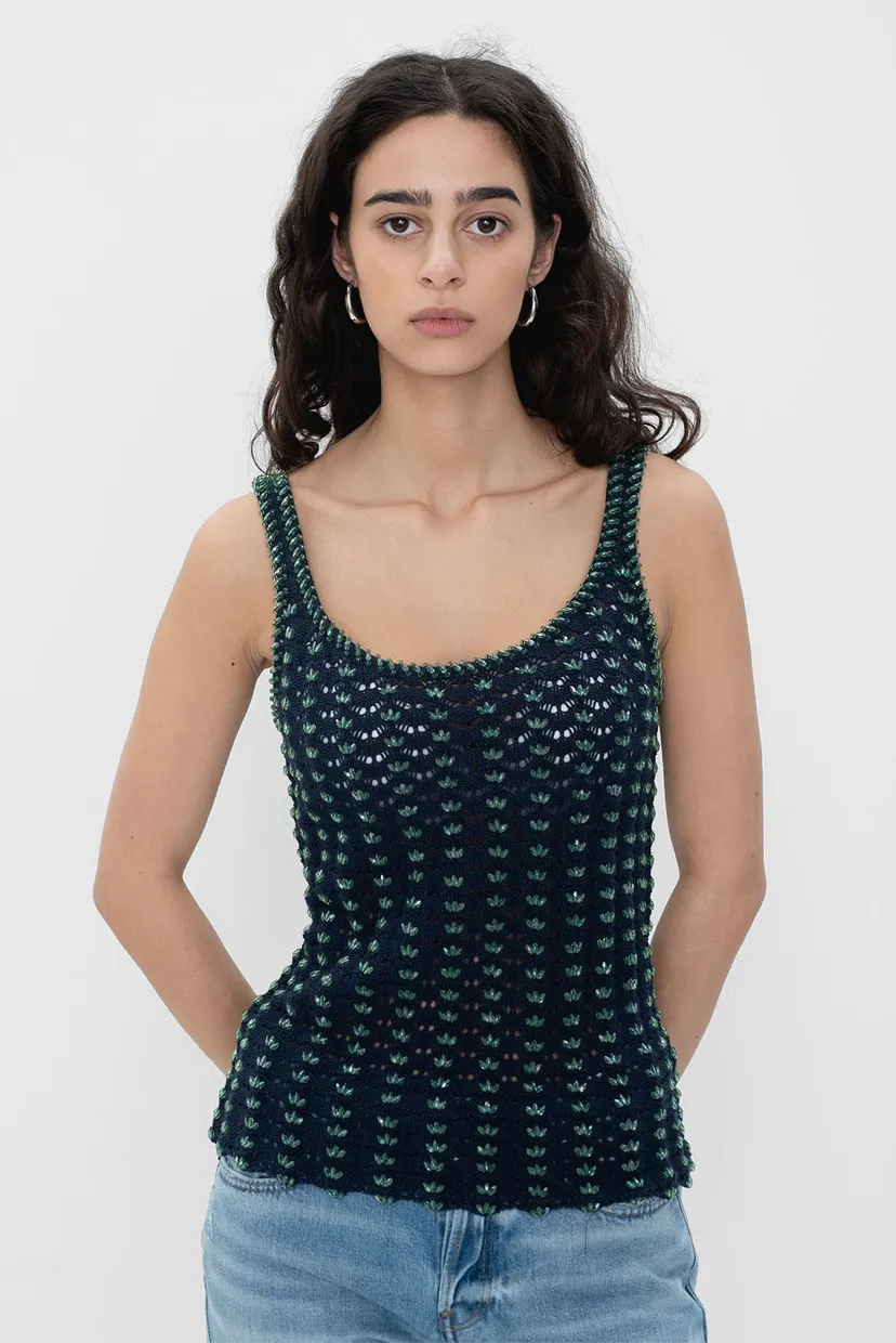 Топ Crochet Beaded Tank Top 3