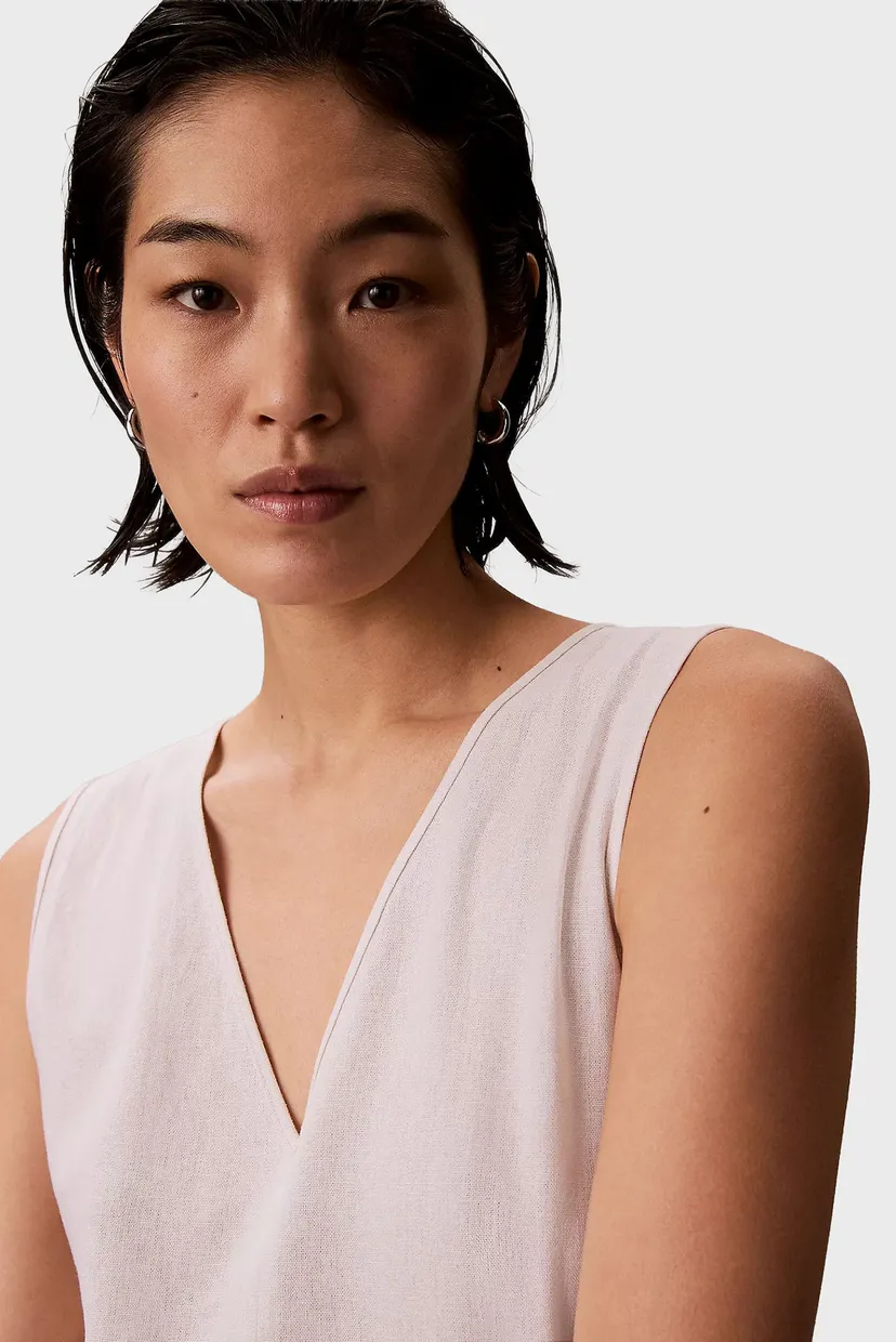 Платье LINEN V NECK SLEEVELESS DRESS 4