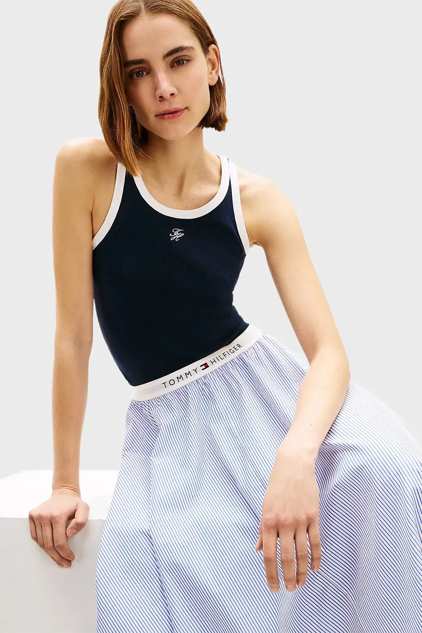 Юбка POPLIN BRANDED MIDI SKIRT 4