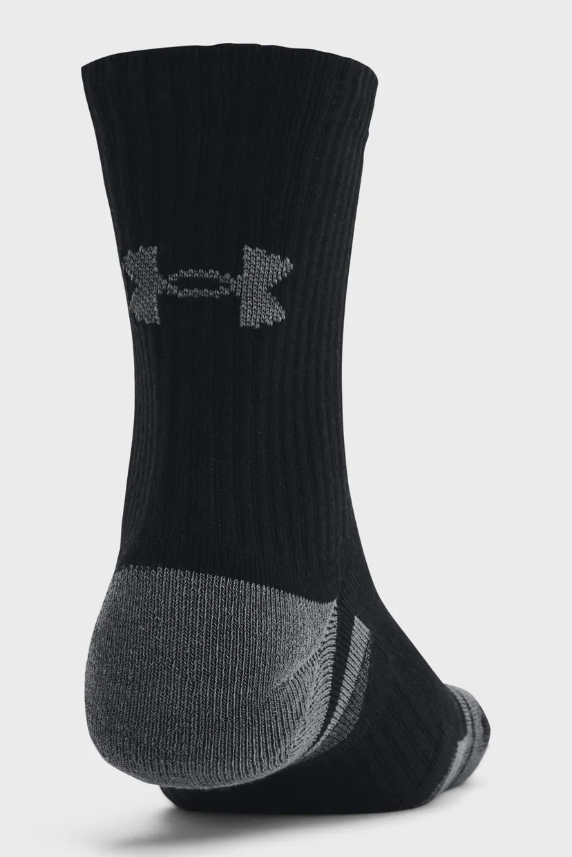 Черные носки (3 пары) UA Performance Cotton 3p Mid 4
