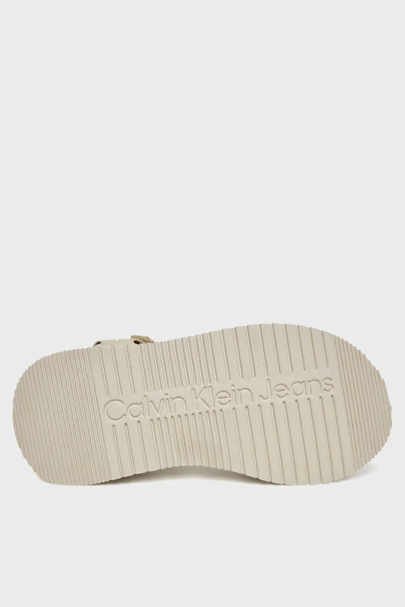 Женские бежевые сандалии VELCRO 6